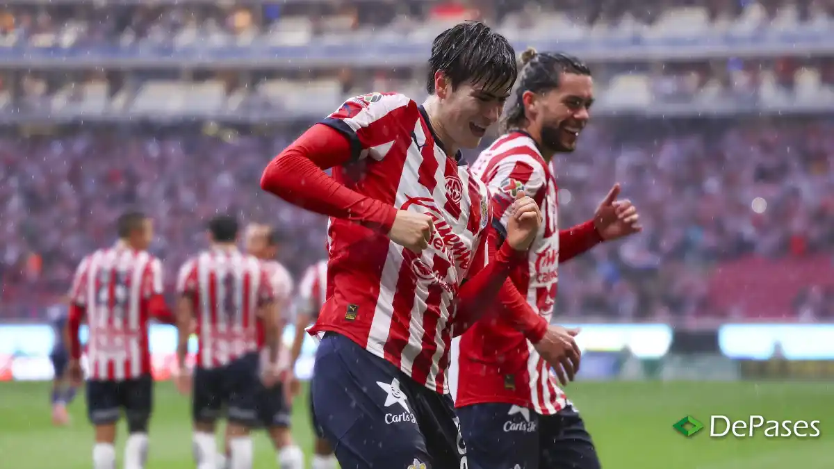Celebración gol Chivas Guadalajara